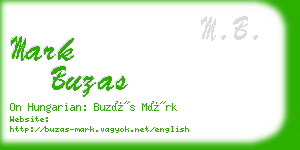 mark buzas business card